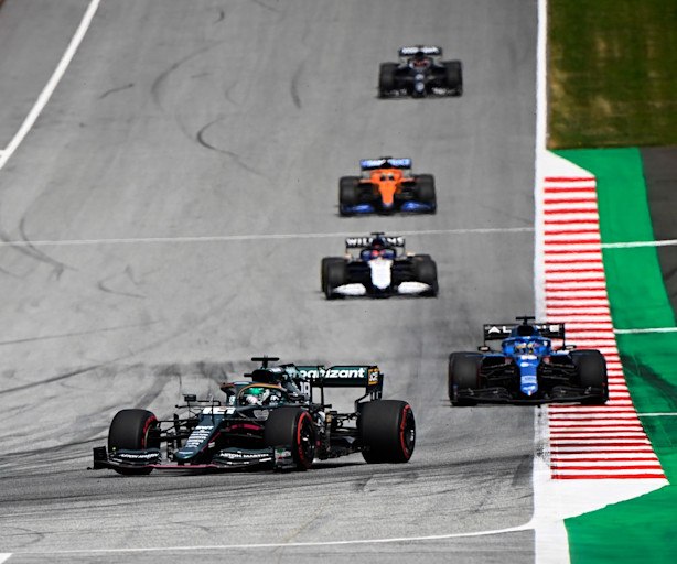 Starting a lap of the Austrian Grand Prix circuit