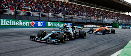 Meanwhile, Seb fends off the attentions of Ricciardo for the duration of the race.