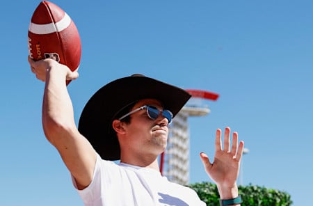 Lance well and truly got into the Texas spirit on Friday.