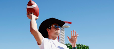 Lance well and truly got into the Texas spirit on Friday.