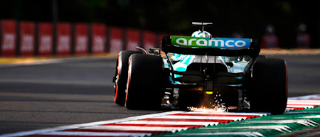 Lance kicks up sparks during FP2.