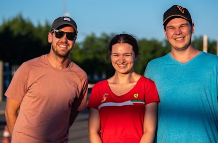 Sebastian with Veronika and Daniel after their engagement