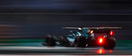 Lance at speed in qualifying, securing a lap good enough for Q2