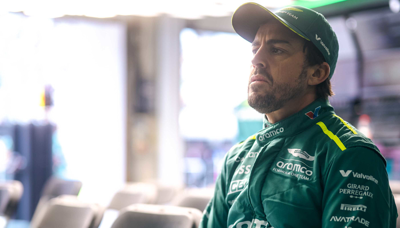 Fernando Alonso in thought