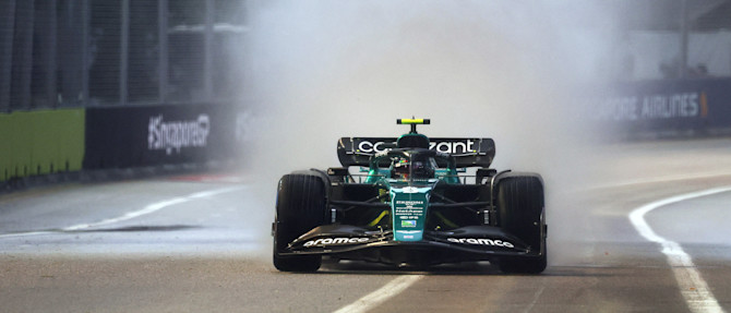 The track was slippery throughout Q1, but both drivers made it safely into Q2.